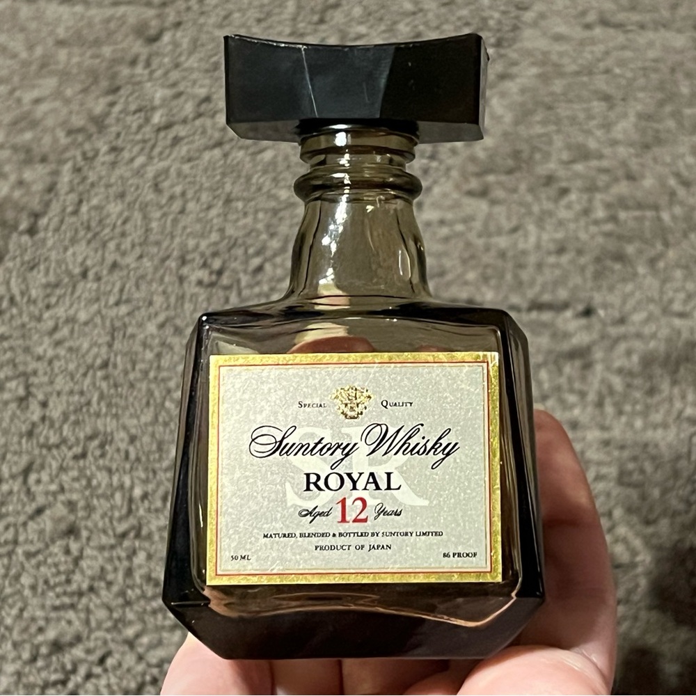 *EMPTY BOTTLE* Suntory Whisky Whiskey Royal Aged 12 Years Small 50ml Imported